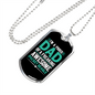 Pocket Beagle Dad Necklace Stainless Steel or 18k Gold Dog Tag 24" Chain-Express Your Love Gifts