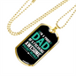 Pocket Beagle Dad Necklace Stainless Steel or 18k Gold Dog Tag 24" Chain-Express Your Love Gifts