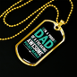 Pocket Beagle Dad Necklace Stainless Steel or 18k Gold Dog Tag 24" Chain-Express Your Love Gifts