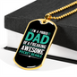 Pocket Beagle Dad Necklace Stainless Steel or 18k Gold Dog Tag 24" Chain-Express Your Love Gifts