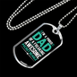 Pocket Beagle Dad Necklace Stainless Steel or 18k Gold Dog Tag 24" Chain-Express Your Love Gifts