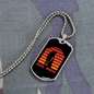 Pog Mom Red Necklace Stainless Steel or 18k Gold Dog Tag 24" Chain-Express Your Love Gifts