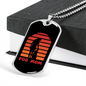 Pog Mom Red Necklace Stainless Steel or 18k Gold Dog Tag 24" Chain-Express Your Love Gifts