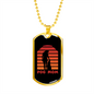 Pog Mom Red Necklace Stainless Steel or 18k Gold Dog Tag 24" Chain-Express Your Love Gifts