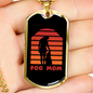 Pog Mom Red Necklace Stainless Steel or 18k Gold Dog Tag 24" Chain-Express Your Love Gifts