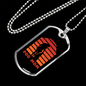 Pog Mom Red Necklace Stainless Steel or 18k Gold Dog Tag 24" Chain-Express Your Love Gifts
