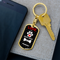 Pointer Keychain Stainless Steel or 18k Gold Dog Tag Keyring-Express Your Love Gifts