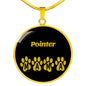 Pointer Mama Circle Necklace Stainless Steel or 18k Gold 18-22" Dog Owner Lover-Express Your Love Gifts