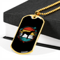 Pointer Necklace Stainless Steel or 18k Gold Dog Tag 24" Chain-Express Your Love Gifts