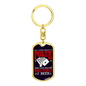 Poker and Beer Gambler Keychain Stainless Steel or 18k Gold Dog Tag Keyring-Express Your Love Gifts