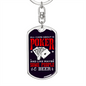 Poker and Beer Gambler Keychain Stainless Steel or 18k Gold Dog Tag Keyring-Express Your Love Gifts