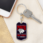 Poker and Beer Gambler Keychain Stainless Steel or 18k Gold Dog Tag Keyring-Express Your Love Gifts