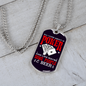 Poker and Beer Gambler Necklace Stainless Steel or 18k Gold Dog Tag 24" Chain-Express Your Love Gifts