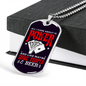 Poker and Beer Gambler Necklace Stainless Steel or 18k Gold Dog Tag 24" Chain-Express Your Love Gifts