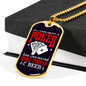 Poker and Beer Gambler Necklace Stainless Steel or 18k Gold Dog Tag 24" Chain-Express Your Love Gifts