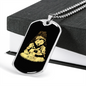 Poker Bear Gambler Necklace Stainless Steel or 18k Gold Dog Tag 24" Chain-Express Your Love Gifts
