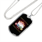Poker Cards Gambler Necklace Stainless Steel or 18k Gold Dog Tag 24" Chain-Express Your Love Gifts