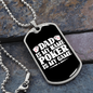 Poker Is Dad's Game Gambler Necklace Stainless Steel or 18k Gold Dog Tag 24-Express Your Love Gifts