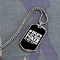 Poker Is Dad's Game Gambler Necklace Stainless Steel or 18k Gold Dog Tag 24-Express Your Love Gifts