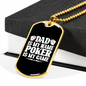 Poker Is Dad's Game Gambler Necklace Stainless Steel or 18k Gold Dog Tag 24-Express Your Love Gifts
