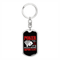 Poker is Much Important Gambler Keychain Stainless Steel or 18k Gold Dog Tag Keyring-Express Your Love Gifts