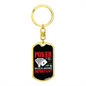 Poker is Much Important Gambler Keychain Stainless Steel or 18k Gold Dog Tag Keyring-Express Your Love Gifts
