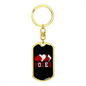 Poker Playing Cards Gambler Keychain Stainless Steel or 18k Gold Dog Tag Keyring-Express Your Love Gifts