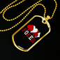 Poker Playing Cards Gambler Necklace Stainless Steel or 18k Gold Dog Tag 24" Chain-Express Your Love Gifts