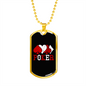Poker Playing Cards Gambler Necklace Stainless Steel or 18k Gold Dog Tag 24" Chain-Express Your Love Gifts