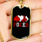 Poker Playing Cards Gambler Necklace Stainless Steel or 18k Gold Dog Tag 24" Chain-Express Your Love Gifts