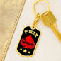Poker Queen Keychain Dog Tag Stainless Steel or 18k Gold-Express Your Love Gifts