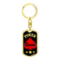 Poker Queen Keychain Dog Tag Stainless Steel or 18k Gold-Express Your Love Gifts