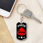 Poker Queen Keychain Dog Tag Stainless Steel or 18k Gold-Express Your Love Gifts