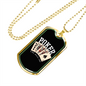 Poker Royal Flush Gambler Necklace Stainless Steel or 18k Gold Dog Tag 24" Chain-Express Your Love Gifts