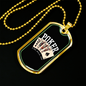 Poker Royal Flush Gambler Necklace Stainless Steel or 18k Gold Dog Tag 24" Chain-Express Your Love Gifts