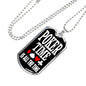Poker Time Is All The Time Dog Tag Stainless Steel or 18k Gold 24" Chain-Express Your Love Gifts