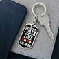 Poker Time Is All The Time Keychain Dog Tag Stainless Steel or 18k Gold-Express Your Love Gifts