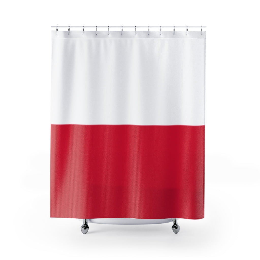 Poland Flag Stylish Design 71" x 74" Elegant Waterproof Shower Curtain for a Spa-like Bathroom Paradise Exceptional Craftsmanship-Express Your Love Gifts
