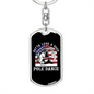 Pole Dance Fishing Keychain Stainless Steel or 18k Gold Dog Tag Keyring-Express Your Love Gifts