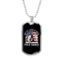 Pole Dance Fishing Necklace Stainless Steel or 18k Gold Dog Tag 24" Chain-Express Your Love Gifts