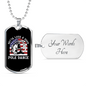 Pole Dance Fishing Necklace Stainless Steel or 18k Gold Dog Tag 24" Chain-Express Your Love Gifts