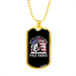 Pole Dance Fishing Necklace Stainless Steel or 18k Gold Dog Tag 24" Chain-Express Your Love Gifts