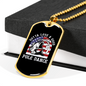 Pole Dance Fishing Necklace Stainless Steel or 18k Gold Dog Tag 24" Chain-Express Your Love Gifts