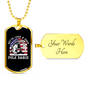 Pole Dance Fishing Necklace Stainless Steel or 18k Gold Dog Tag 24" Chain-Express Your Love Gifts