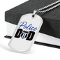 Police Badge Dad Necklace Stainless Steel or 18k Gold Dog Tag 24" Ball Chain-Express Your Love Gifts