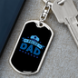 Police Dad Keychain Stainless Steel or 18k Gold Dog Tag Keyring-Express Your Love Gifts