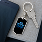 Police Dad Keychain Stainless Steel or 18k Gold Dog Tag Keyring-Express Your Love Gifts