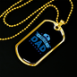 Police Dad Necklace Stainless Steel or 18k Gold Dog Tag 24" Ball Chain-Express Your Love Gifts