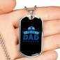 Police Dad Necklace Stainless Steel or 18k Gold Dog Tag 24" Ball Chain-Express Your Love Gifts