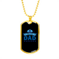Police Dad Necklace Stainless Steel or 18k Gold Dog Tag 24" Ball Chain-Express Your Love Gifts